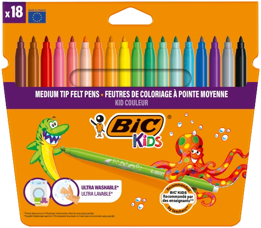 Etui 18 BIC® KIDS Kid Couleur Medium : assortie