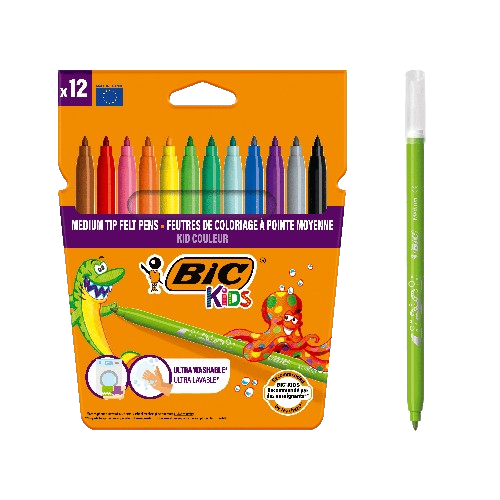 Etui 12 BIC® KIDS Kid Couleur Medium : assortie