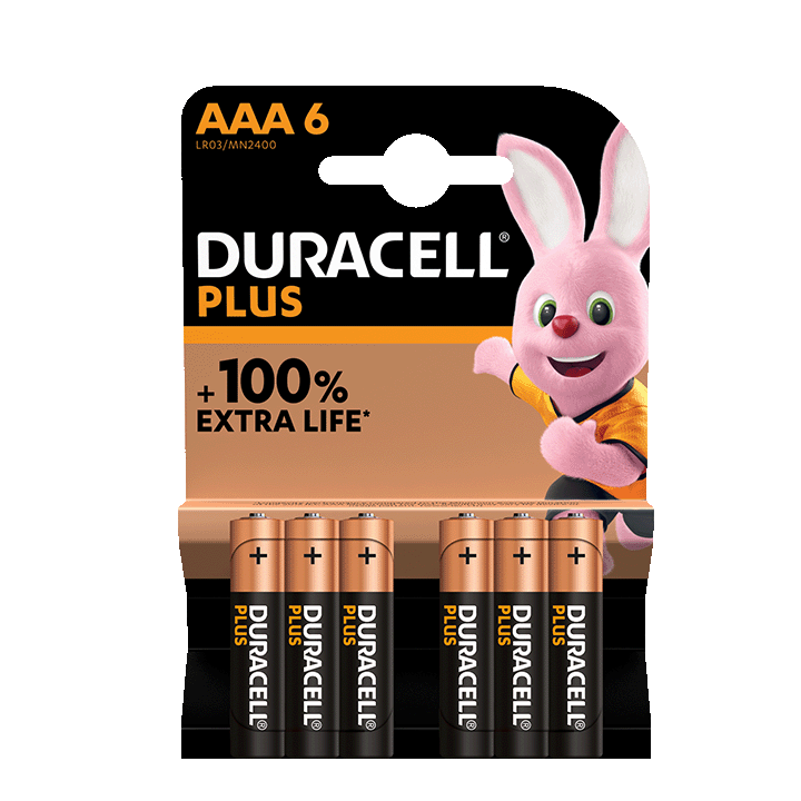 Duracell Plus 100%  AAA X6