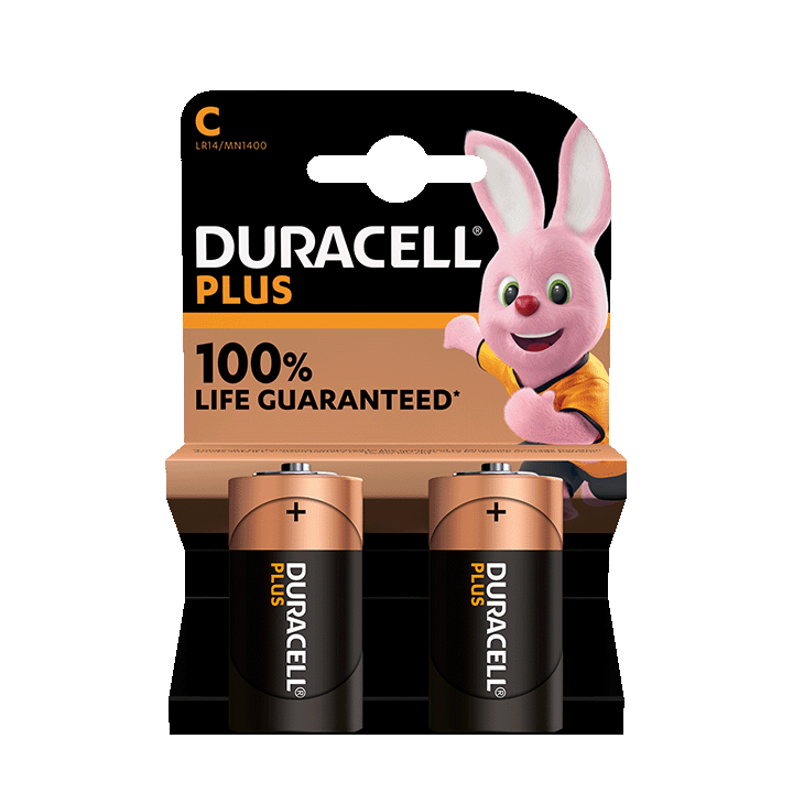 Duracell Plus 100%  C X2