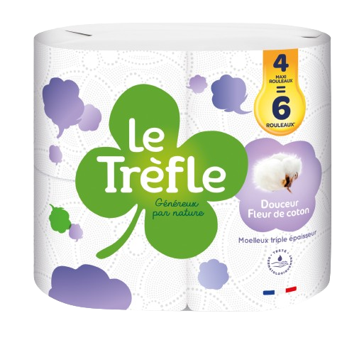 Le Trèfle Douceur Fleur de coton x4=6