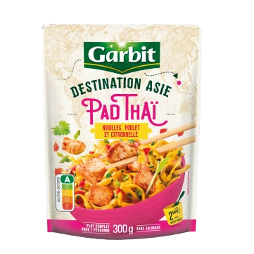 Pad Thaï, nouilles, poulet et citronnelle