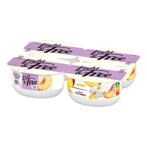 Recette au Fromage Blanc Pêche x4