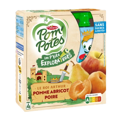 Le Roi Arthur : Pomme Abricot Poire 4*90g