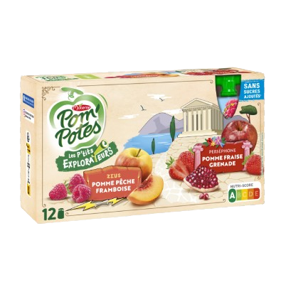P. Pêche Framboise / P. Fraise Grenade 12*90g