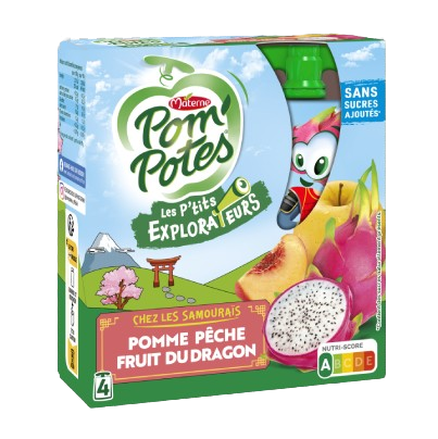 Samouraïs : Pomme Pêche Fruit du dragon 4*90g