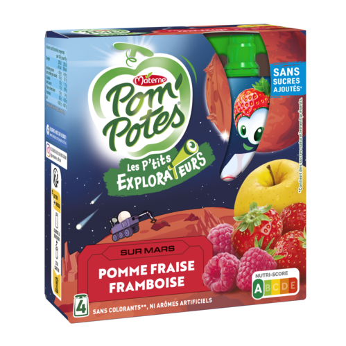 Sur Mars : Pomme Fraise Framboise 4*90g