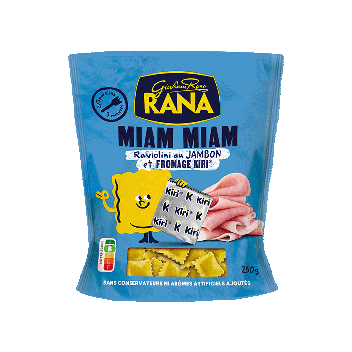 Raviolini au Fromage Kiri® & Jambon