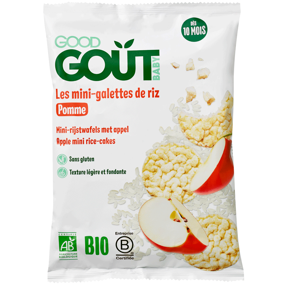 Mini-galettes de riz à la pomme 40g