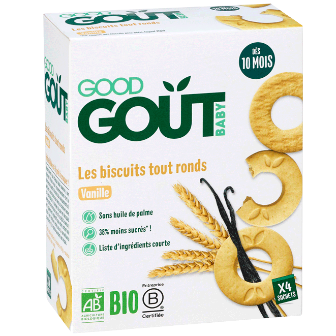 Biscuits tout ronds à la vanille 80g