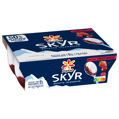 Yoplait Skyr Framboise Fruits Rouges 100g x4