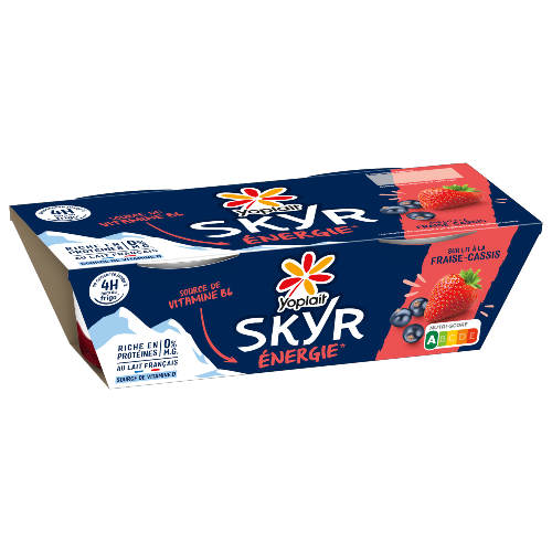 Yoplait Skyr Energie Fraise Cassis 140g x2