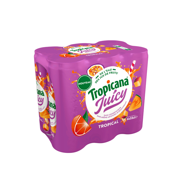 Tropicana Juicy Tropical canette 6x33cl
