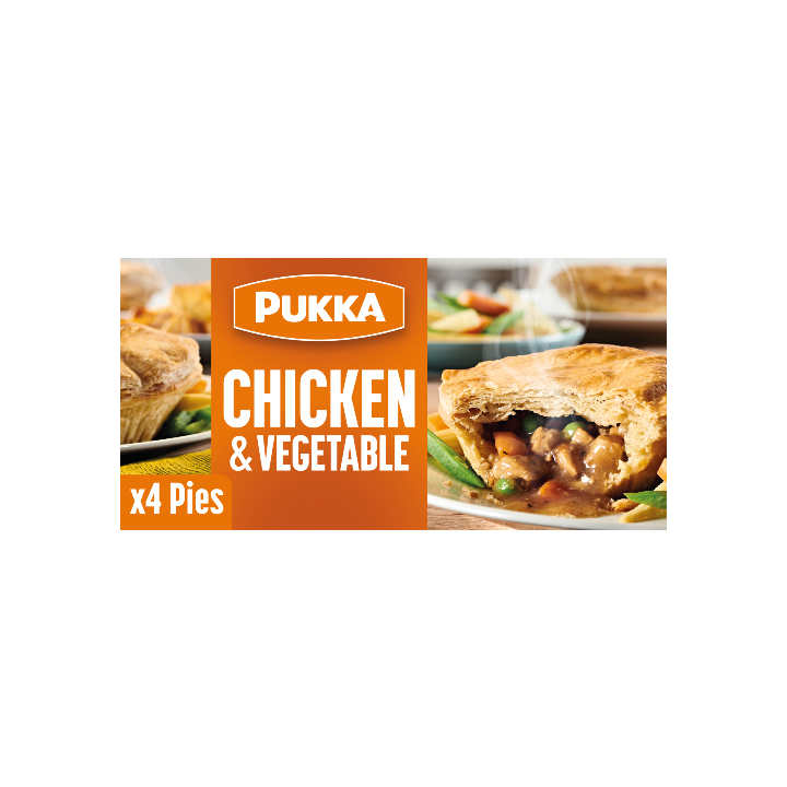 Pukka Chicken and Vegetable Pies (4)