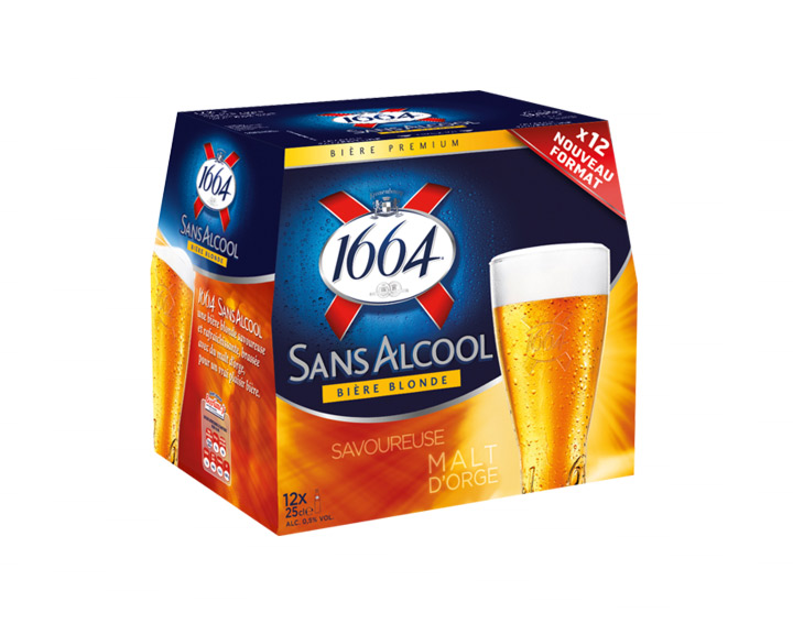 Bière Blonde 1664 Sans Alcool – Pack de 12x25cl