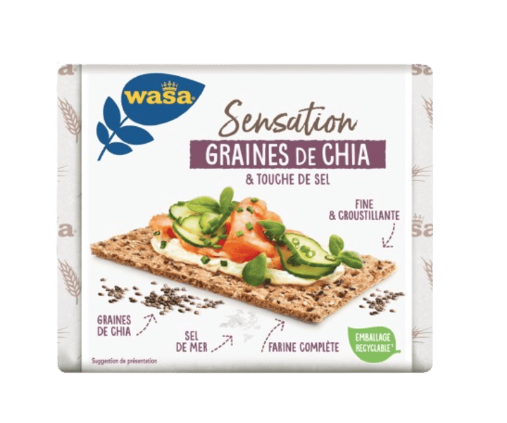 WASA SENSATION GRAINES DE CHIA ET TOUCHE DE SEL