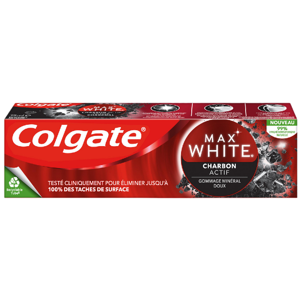 Dentifrice Max White Charbon actif