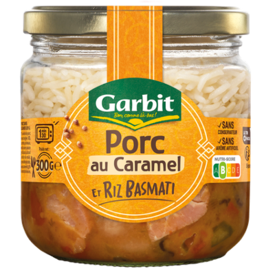 Porc au Caramel et riz basmati 300g