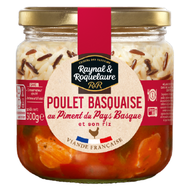 Poulet Basquaise au piment du pays basque et son riz 300g