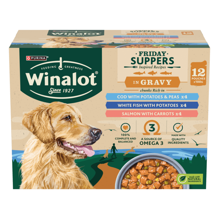 WINALOT Friday Suppers Adult Dog Food Chunks in Gravy 12x100g