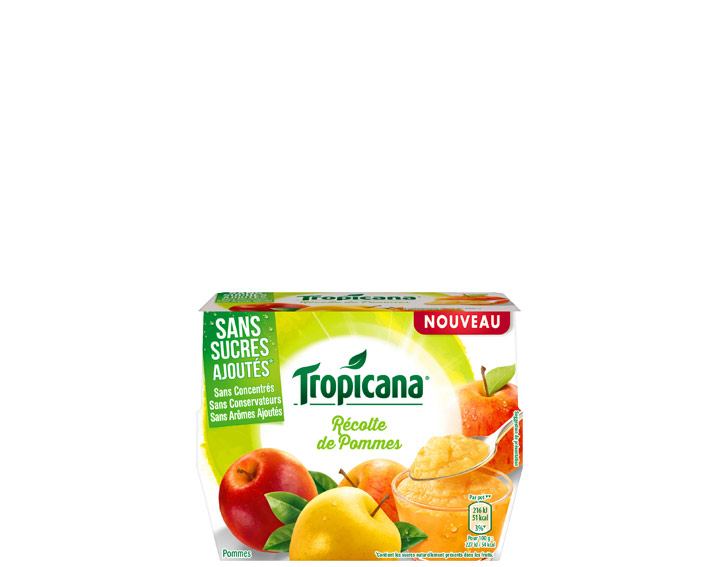 Desserts de fruits Récolte de Pommes 4x95g