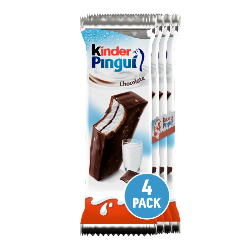 Kinder Pingui Chocolate Sponge Cake- 4 pack