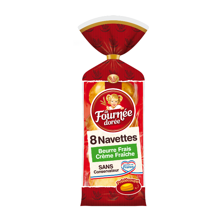 8 Navettes Beurre Frais La Fournée Dorée