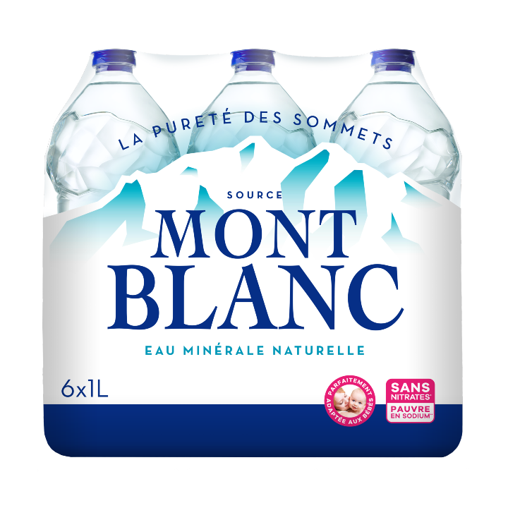 Eau minérale naturelle Mont Blanc - 6x1L