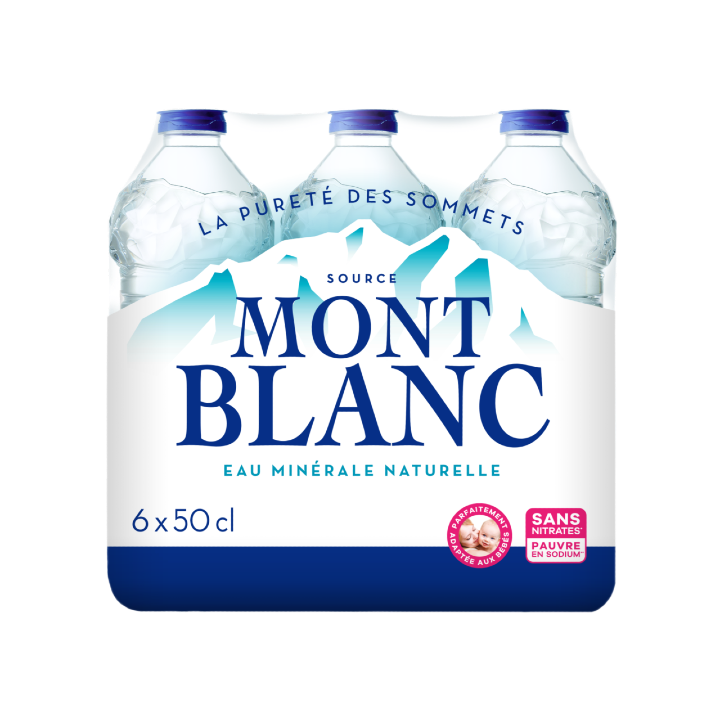 Eau minérale naturelle Mont Blanc - 6x0,5L
