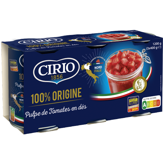 Pulpe en dés Origine Nord Italie 3x400g