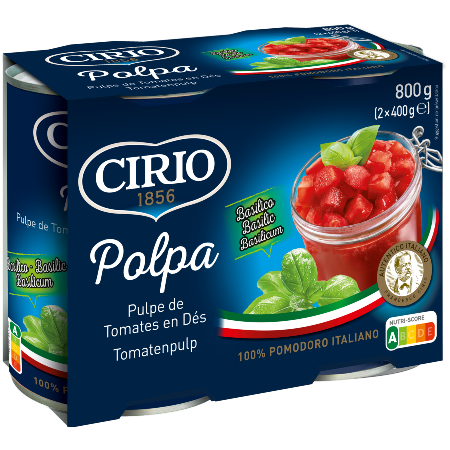 Polpa au basilic 2x400g