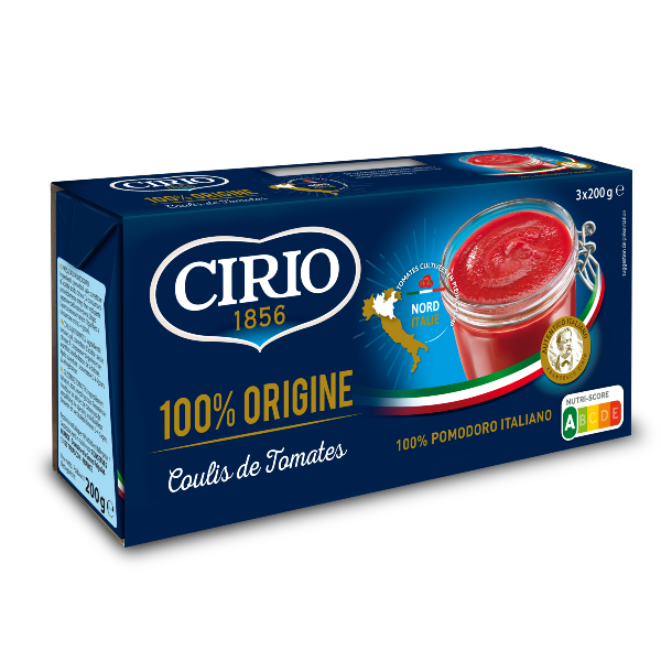 Coulis de tomates Origine Nord Italie 3x200g