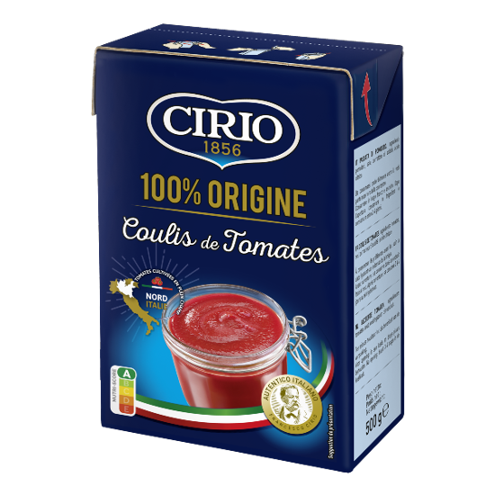 Coulis de tomates Origine Nord Italie 500g