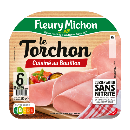 Le Torchon Cuisiné au Bouillon Conservation sans Nitrite 6TR