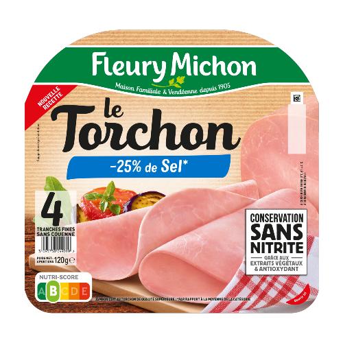 Le Torchon -25% de Sel Conservation sans Nitrite 4TR