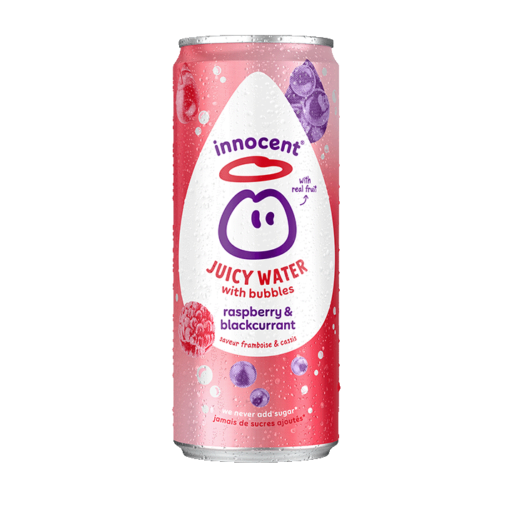 Juicy water bubbles raspberry and blackcurrant 330ml