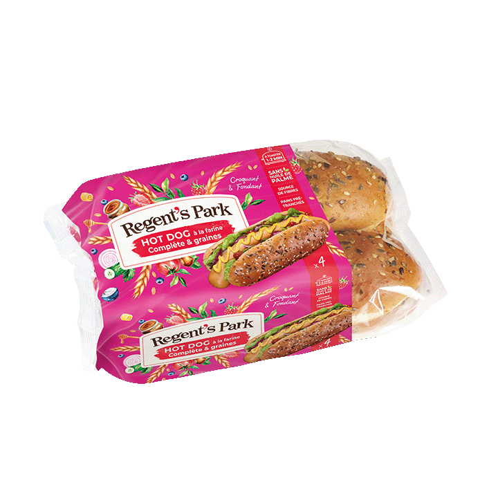 HOT DOG farine complète & graines 250g