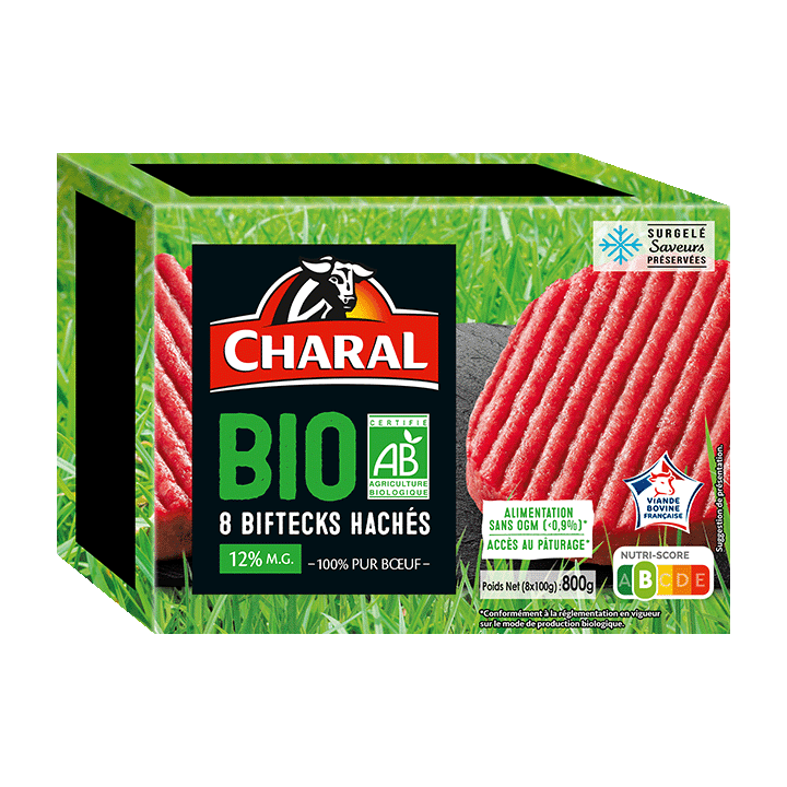Steak haché BIO 12% MG 8x100g