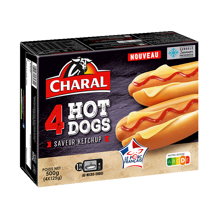 Le hot dog x4 - saveur ketchup
