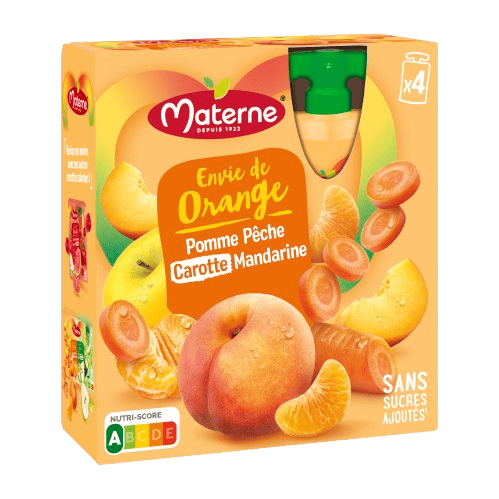 Envie d'orange x4 - Pomme Pêche Carotte Mandarine