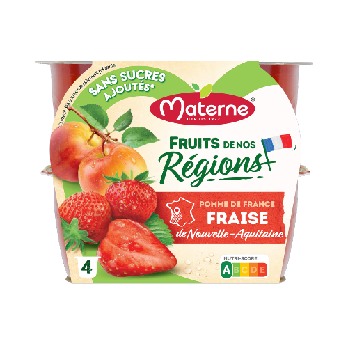 Materne® Pomme Fraise de Nouvelle Aquitaine x4