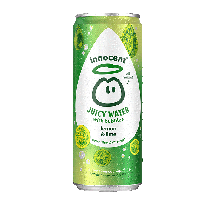 Juicy water bubbles lemon and lime 330ml