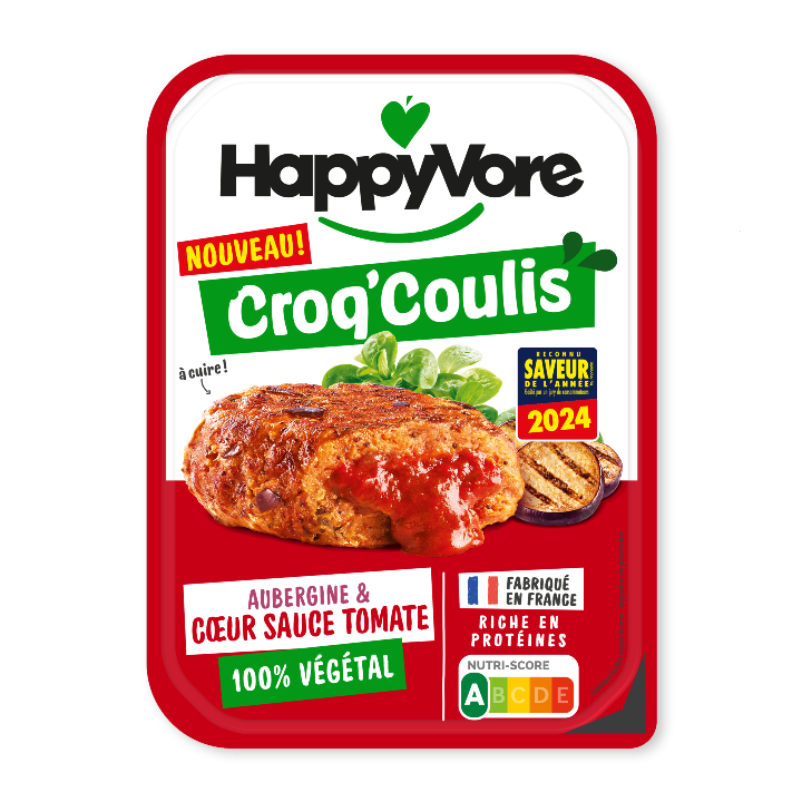 Croq'Coulis Aubergine & Cœur sauce tomate - 190g