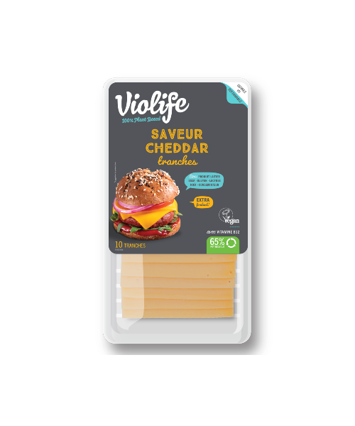  VIOLIFE - Tranches saveur Cheddar - 200G