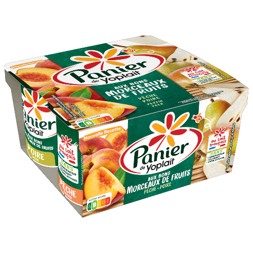 Panier de Yoplait Pêche - Poire 4x125g