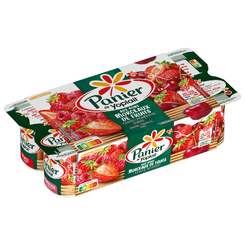 Panier de Yoplait Fruits Rouges 8x125g