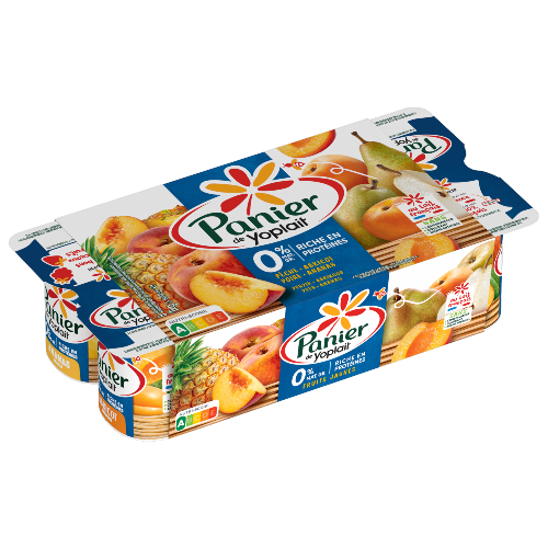 Panier de Yoplait 0% Fruits Jaunes 8x125g