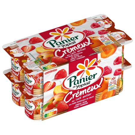 Panier de Yoplait Crémeux Panaché 16x125g