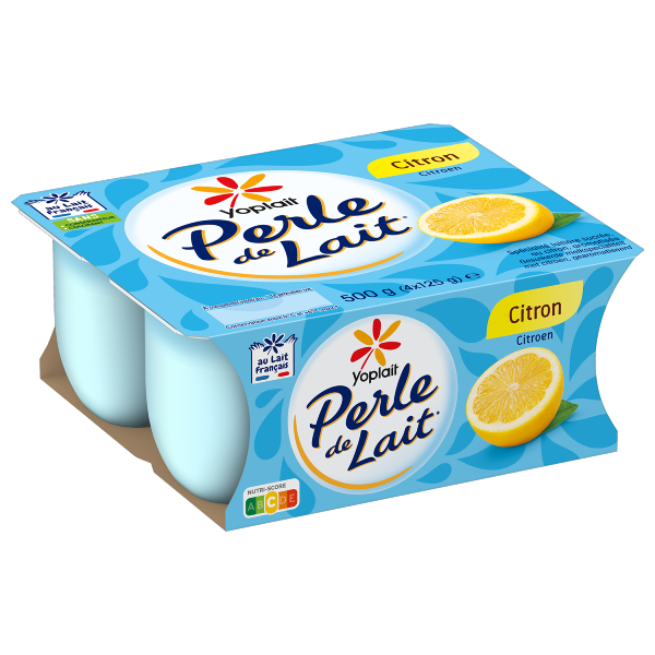 Perle de Lait  Brassé Citron 4x125g