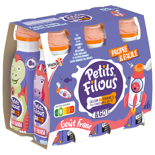 Petits Filous & Go Yaourts à boire Fraise 6x100g